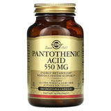 Solgar, Pantothenic Acid 550 mg, 100 Vegetable Capsules - 033984021716 | Hilife Vitamins
