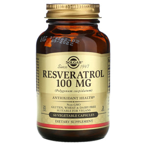 Solgar, Resveratrol 100 mg, 60 Vegetable Capsules - 033984023352 | Hilife Vitamins