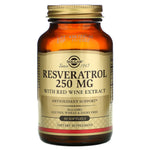 Solgar, Resveratrol 250 mg With Red Wine Extract, 60 Softgels UPC 033984024847 | HiLife Vitamins