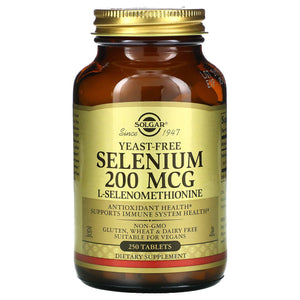 Solgar, Selenium Yeast-Free 200 mcg, 250 Tablets - 033984025585 | Hilife Vitamins