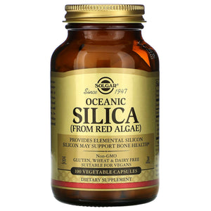 Solgar, Oceanic Silica 25 mg, 100 Vegetable Capsules - 033984025714 | Hilife Vitamins