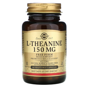 Solgar, L-Theanine 150 mg, 60 Vegetable Capsules - 033984027060 | Hilife Vitamins