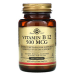 Solgar, Vitamin B-12 500 Mcg, 100 Tablets UPC 033984032200 | HiLife Vitamins