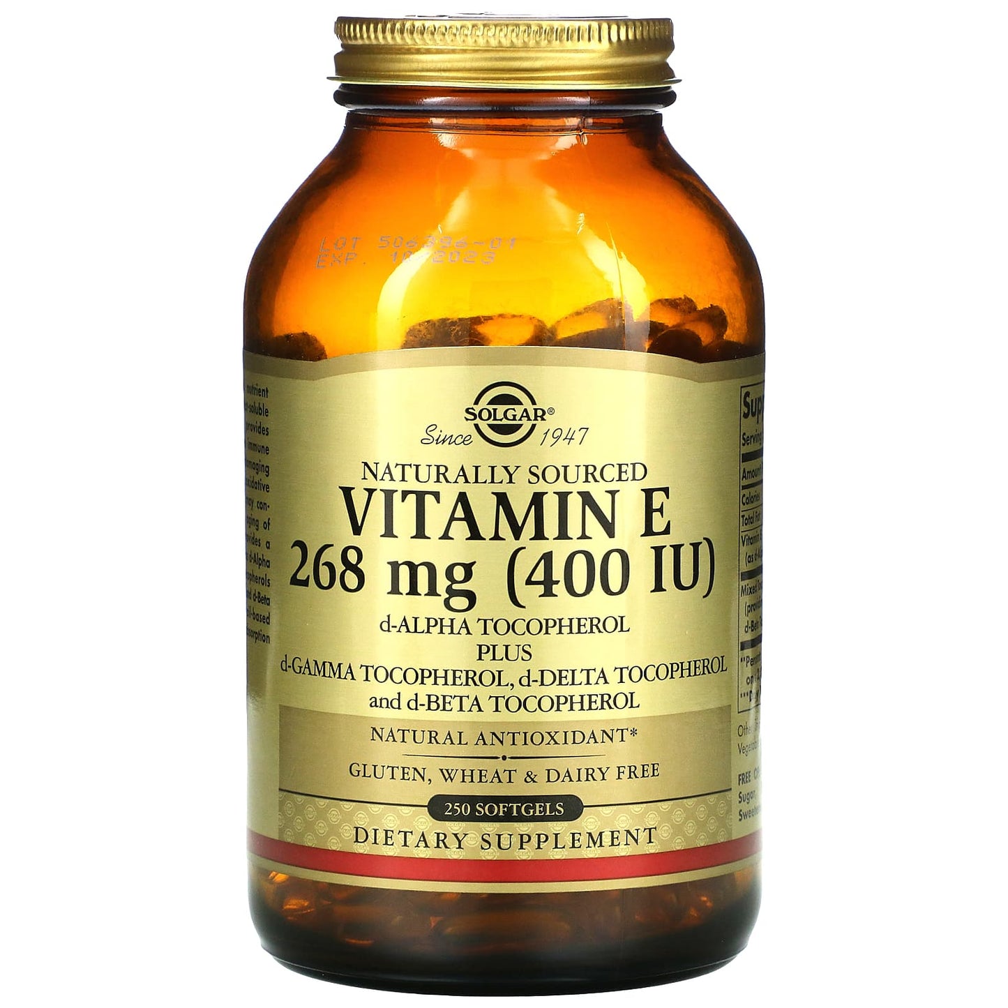 Solgar, Vitamin E 400 IU Mixed, 250 Softgels - 033984035423 | HiLife Vitamins Solgar, Vitamin E 400 IU Mixed, 250 Softgels - 033984035423 | HiLife Vitamins