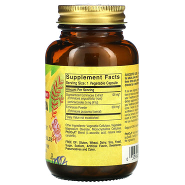 Solgar, Echinacea Herb Extract, 60 Vegetable Capsules UPC 033984041226 | HiLife Vitamins