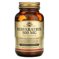 Solgar, Resveratrol 500 mg, 30 Vegetable Capsules UPC 033984310452 | HiLife Vitamins