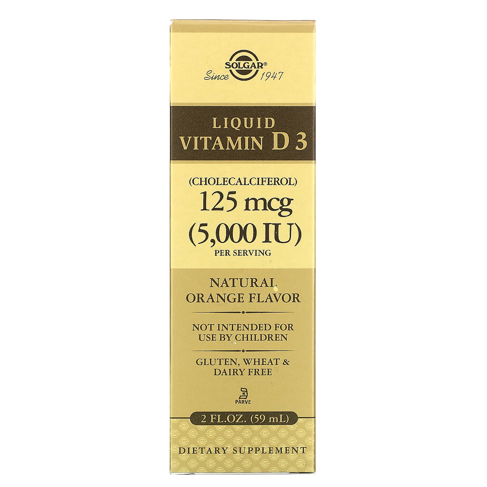 Solgar, D3 5000 IU Orange Flavor, 2 Oz UPC 033984320482 | HiLife Vitamins