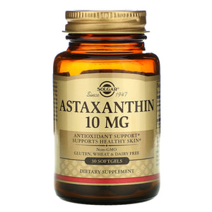 Solgar, Astaxanthin 10 mg, 30 Softgels - 033984362048 | Hilife Vitamins
