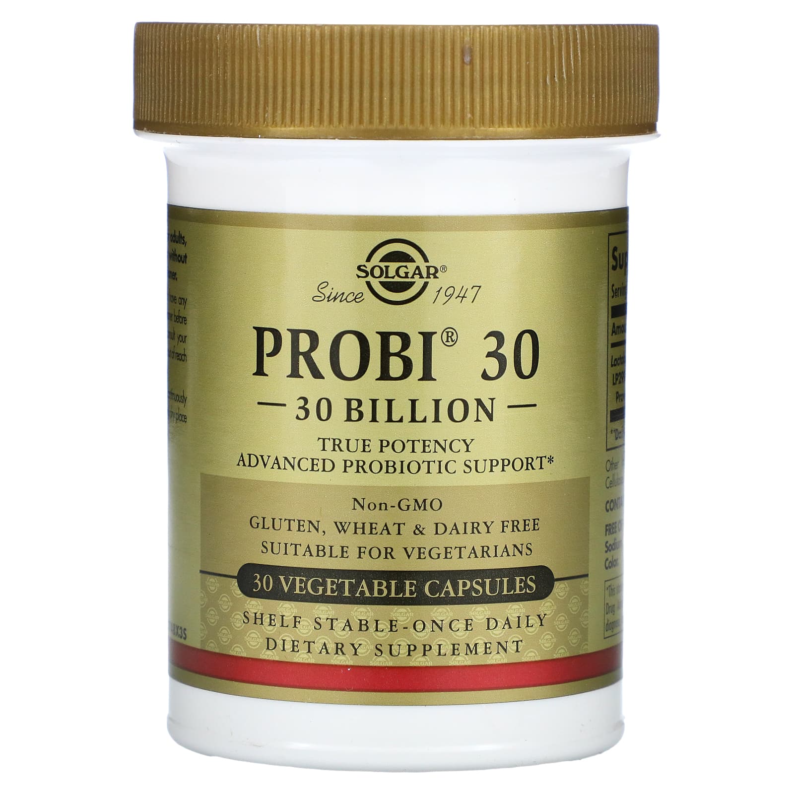 Solgar, Probi 30 Billion, 30 Vegetable Capsules - [product_sku] | HiLife Vitamins