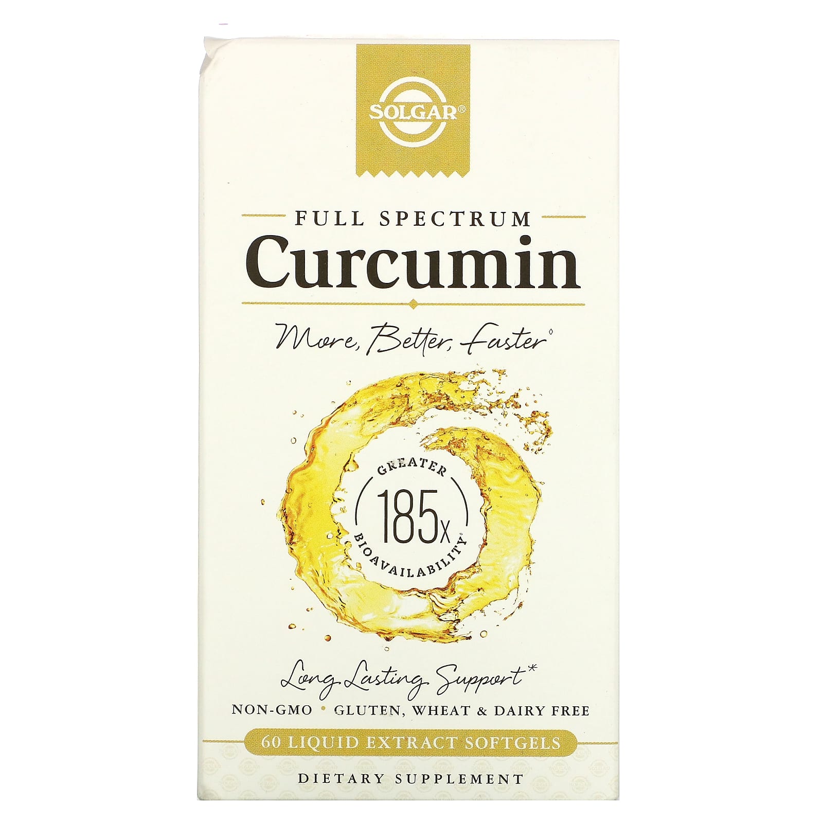 Solgar, Curcumin, Full Spectrum, 60 Softgels UPC 033984547070 | HiLife Vitamins