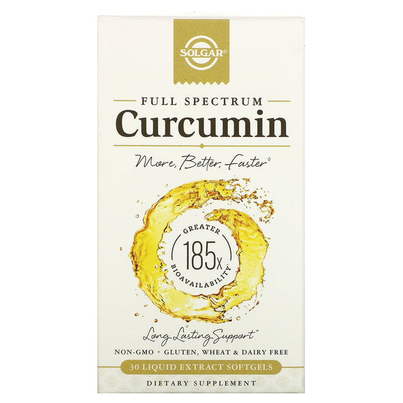 Solgar, Full Spectrum Curcumin, 30 Softgels - 033984595972 | Hilife Vitamins