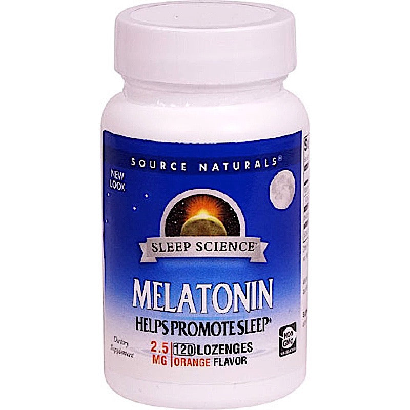 Source Naturals, Sleep Science Melatonin 2.5 mg Orange, 120 Lozenges - 021078002727 | Hilife Vitamins