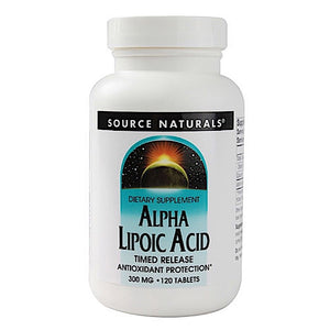 Source Naturals, Alpha Lipoic Acid 300 mg, 120 Timed Release Tablets - 021078014331 | Hilife Vitamins
