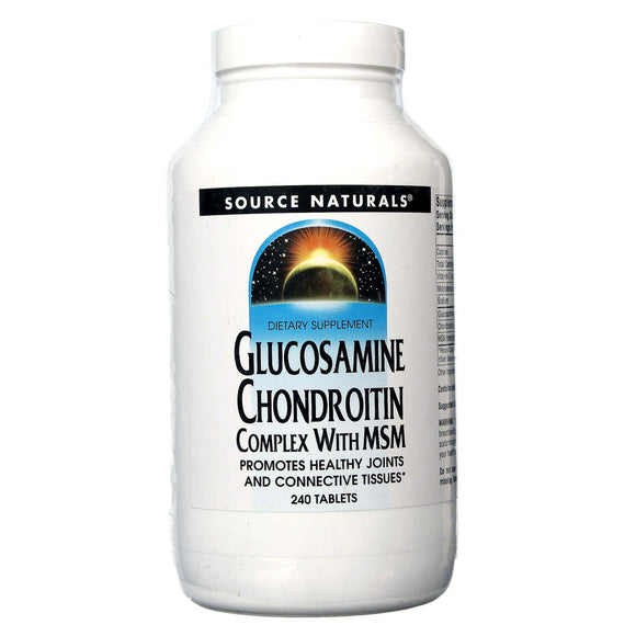 Source Naturals, Glucosamine Chondroitin Complex With Msm, 240 Tablets - 021078015765 | Hilife Vitamins