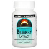 Source Naturals, Bilberry Extract 50 mg, 120 Tablets - 021078000303 | Hilife Vitamins