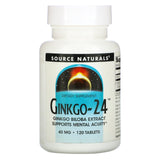 Source Naturals, Ginkgo-24™ 40 mg, 120 Tablets - 021078000761 | Hilife Vitamins