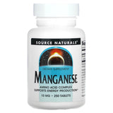 Source Naturals, Manganese 10 mg, 250 Tablets - 021078003434 | Hilife Vitamins