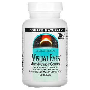 Source Naturals, Visual Eyes™, 90 Tablets - 021078003885 | Hilife Vitamins