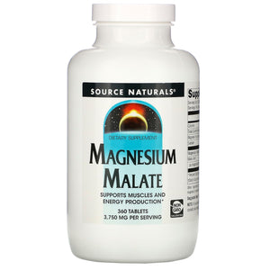 Source Naturals, Magnesium Malate, 3,750 mg, 360 Tablets - 021078005353 | Hilife Vitamins
