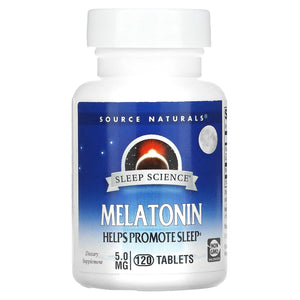 Source Naturals, Sleep Science Melatonin 5 mg, 120 Tablets - 021078005575 | Hilife Vitamins