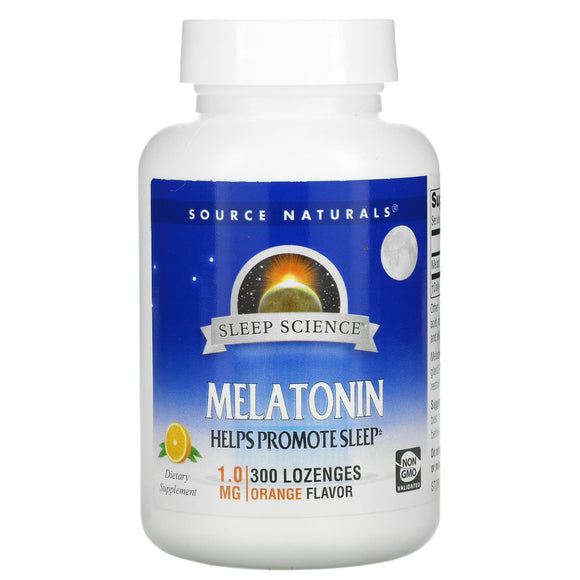 Source Naturals, Sleep Science Melatonin 1 mg Orange, 300 Tablets - 021078007081 | Hilife Vitamins