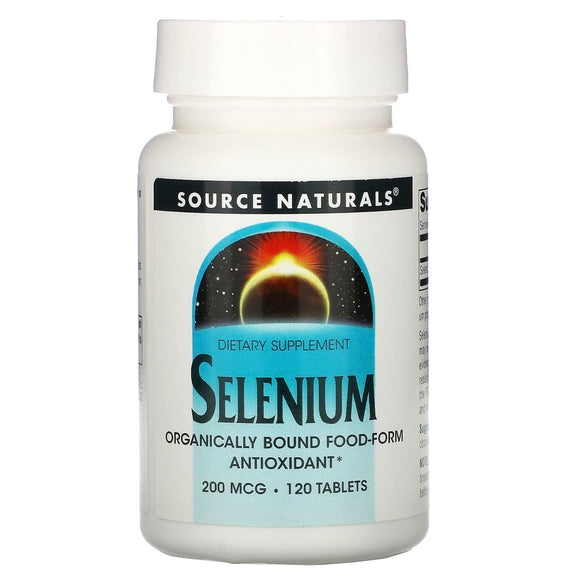 Source Naturals, Selenium 200 mcg, 120 Tablets - 021078008118 | Hilife Vitamins