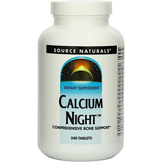 Source Naturals, Calcium Night, 240 Tablets - 021078010616 | Hilife Vitamins