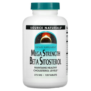 Source Naturals, Beta Sitosterol Mega Strength 375 mg, 120 Tablets - 021078014164 | Hilife Vitamins