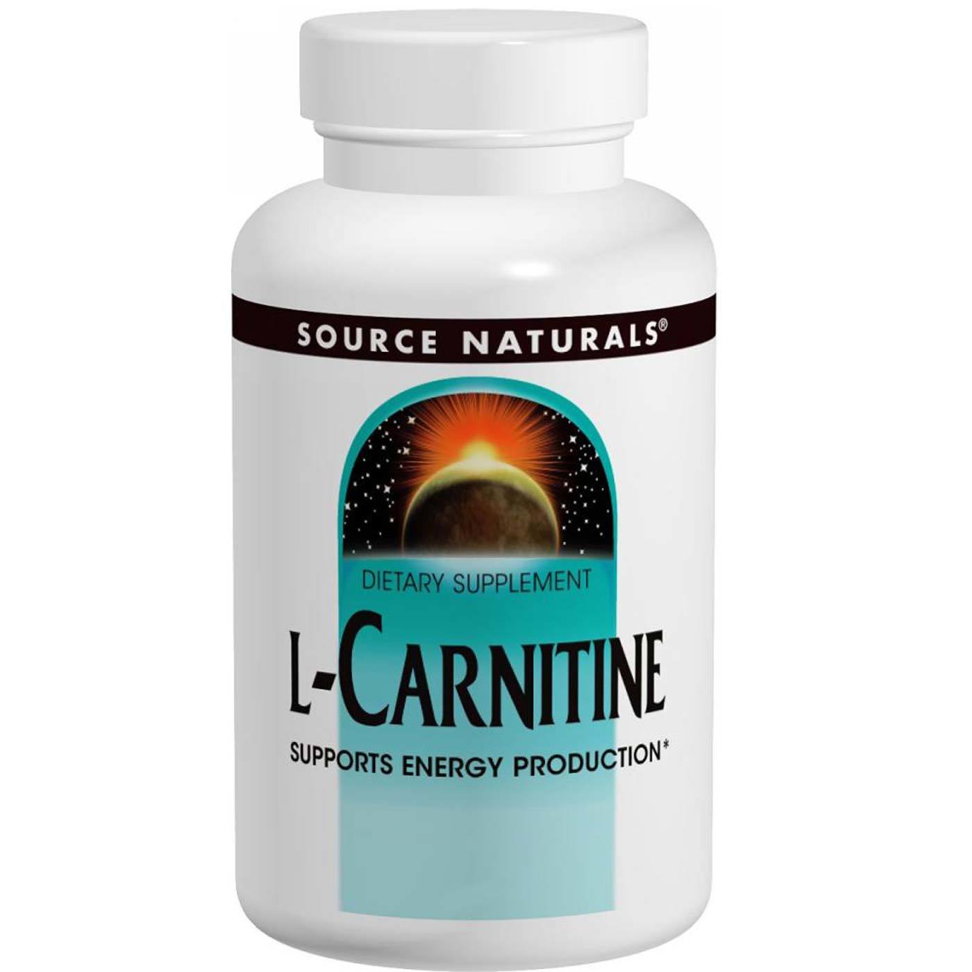 Source Naturals, L-Carnitine Tartrate 500 mg, Tartrate, 120 Capsules - 021078015703 | Hilife Vitamins