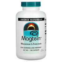 Source Naturals, Magtein, 180 Capsules - 021078024866 | Hilife Vitamins