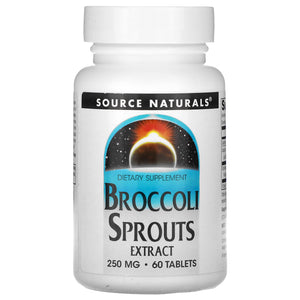Source Naturals, Broccoli Sprouts Extract, 250 mg, 60 Tablets - 021078411048 | Hilife Vitamins