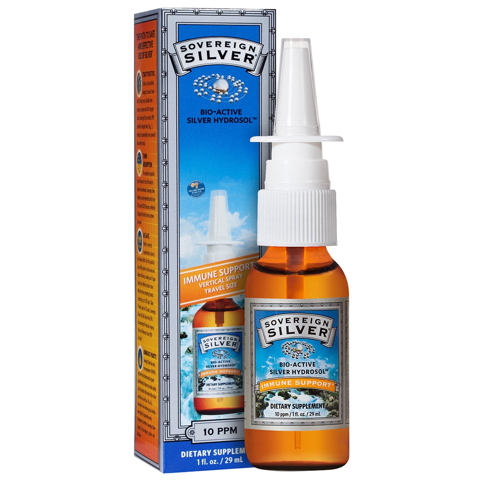 Sovereign Silver, Silver Hydrosol Vertical Spray Nasal, 1 Oz UPC 684088232289 | HiLife Vitamins