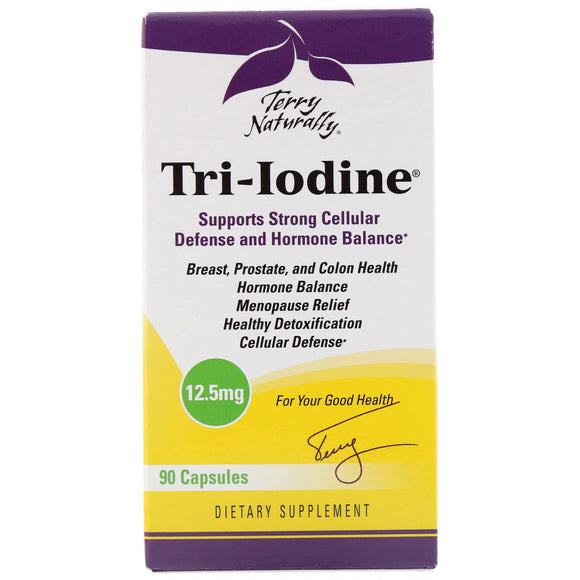 Terry Naturally, Tri-Iodine 12.5 mg, 90 Capsules - 367703182991 | Hilife Vitamins