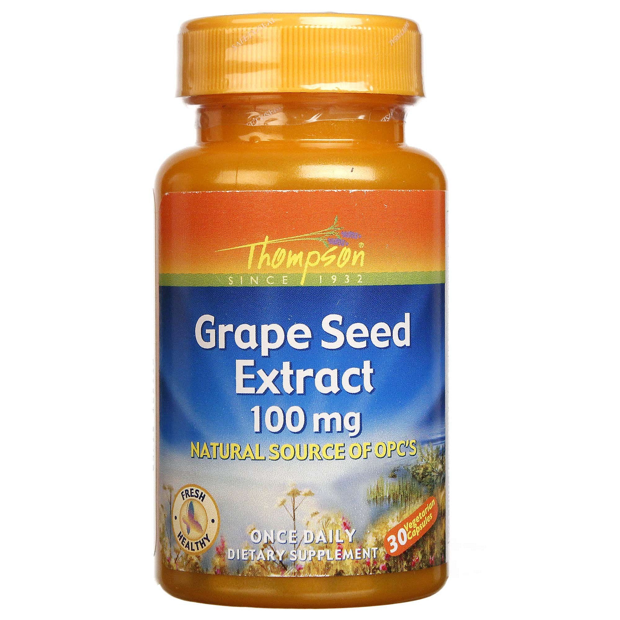 Thompson, Grape Seed Extract 100 mg, 30 Capsules UPC 031315192203 | HiLife Vitamins