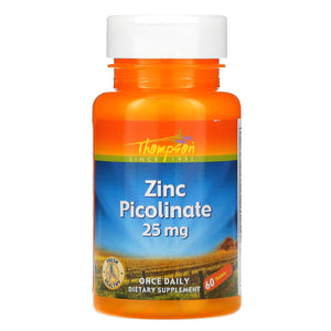 Thompson, Zinc Picolinate 25 mg, 60 Tablets - 031315191053 | Hilife Vitamins