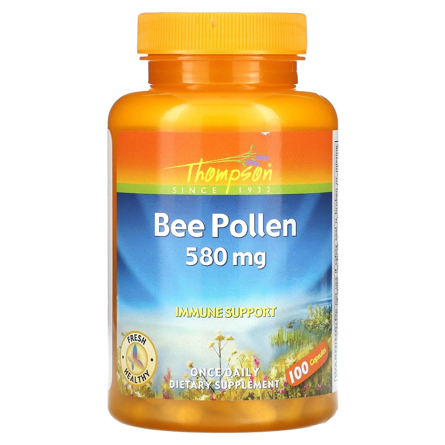 Thompson, Bee Pollen 580mg, 100 Capsules UPC 031315191626 | HiLife Vitamins