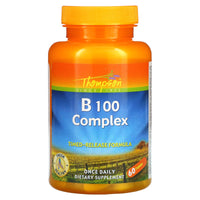 Thompson, B 100 Complex, 60 Tablets UPC 031315195174 | HiLife Vitamins