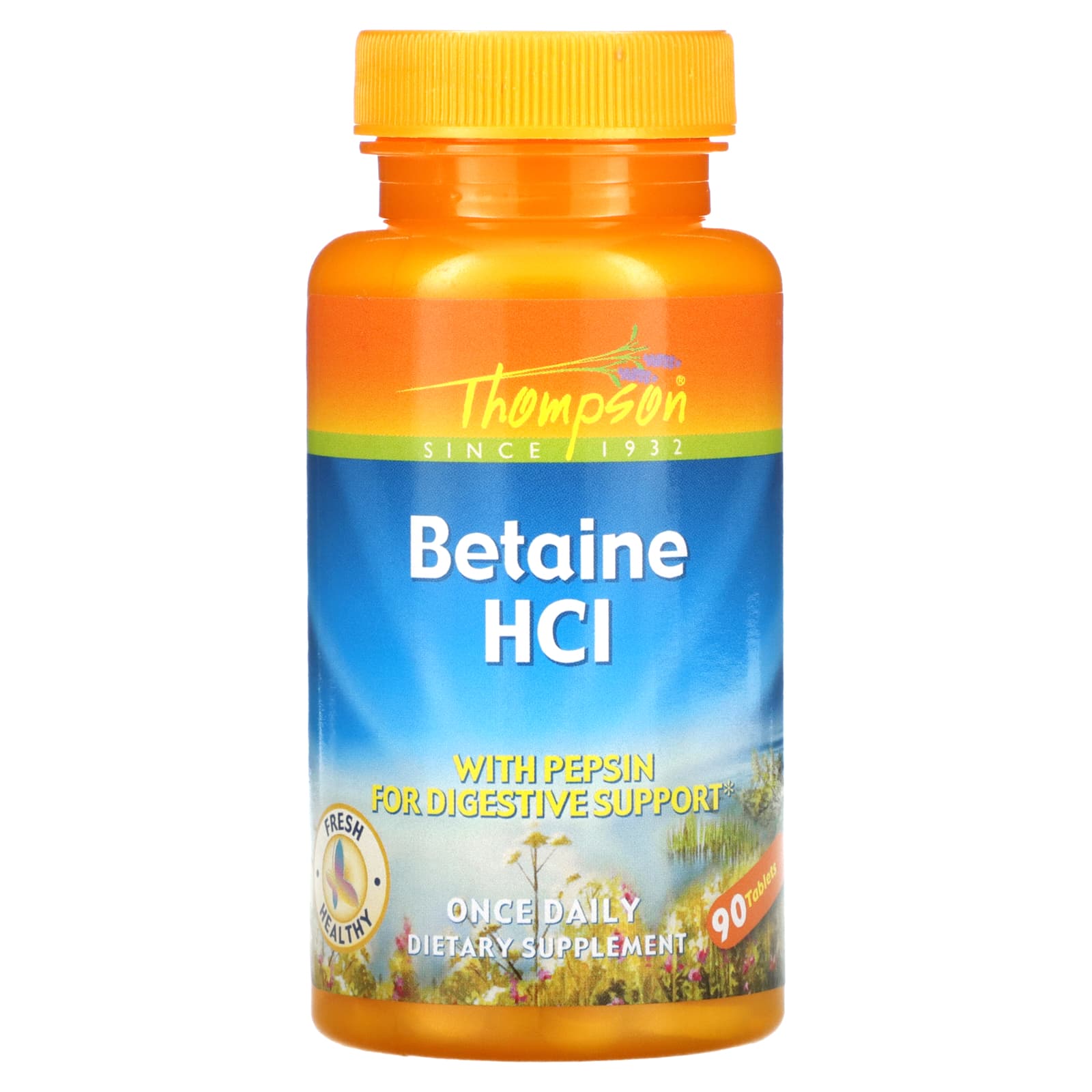 Thompson, Betaine Hci With Pepsin 324 mg, 90 Tablets UPC 031315195358 | HiLife Vitamins