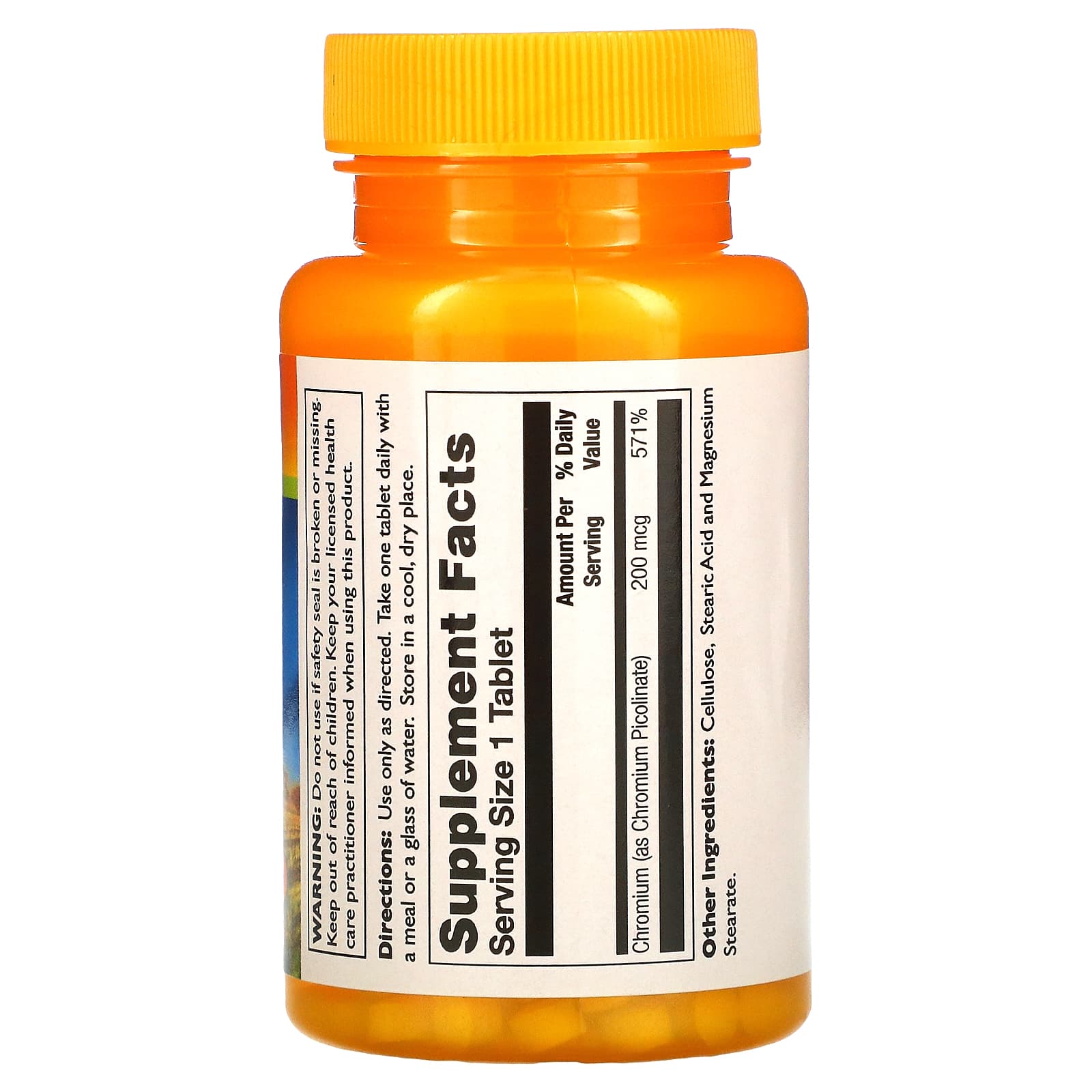 Thompson, Chromium Picolinate 200 mcg, 60 Tablets UPC 031315196409 | HiLife Vitamins
