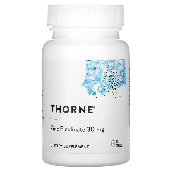 Thorne Research, Zinc Picolinate, 30 mg, 60 Capsules - 693749006923 | Hilife Vitamins