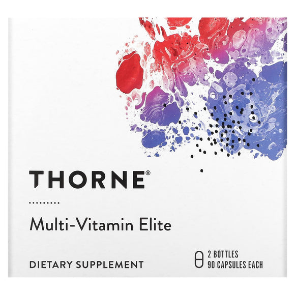 Thorne Research, Multi-Vitamin Elite, A.M. & P.M., 2 Bottles, 90 Capsules Each - 693749007081 | Hilife Vitamins