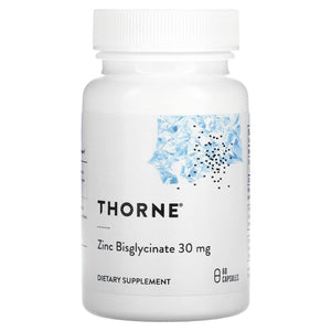 Thorne Research, Zinc Bisglycinate, 30 mg, 60 Capsules - 693749011743 | Hilife Vitamins