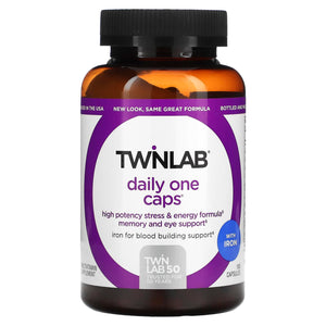 Twinlab, Daily One Caps™ with Iron, 180 Capsules - 027434002851 | Hilife Vitamins