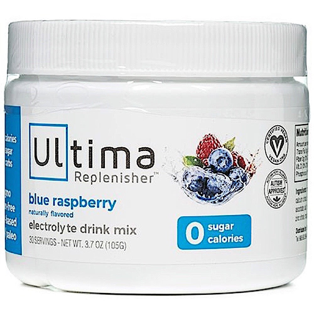 Ultima Health, Ultima Replenisher Blue Rasberry, 30 Servings UPC 810003420121 | HiLife Vitamins