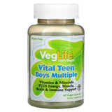 Veglife, VegLife, Vital Teen Boys Multiple, 60 Capsules - 076280984330 | Hilife Vitamins