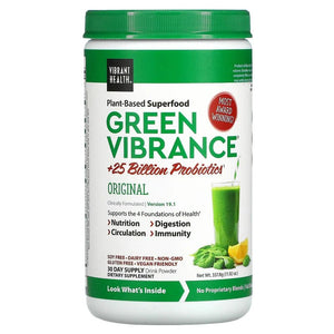 Vibrant Health, Green Vibrance 30 Servings, 12.5 Oz powder - 074306800015 | Hilife Vitamins
