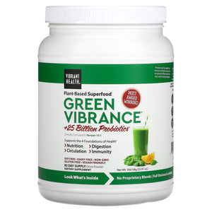 Vibrant Health, Green Vibrance Powder, 32.21 oz - 074306800862 | Hilife Vitamins