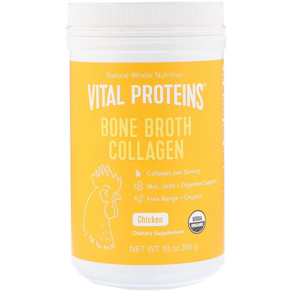 Vital Proteins, Organic Chicken Bone Broth, 10 Oz - 850232005584 | Hilife Vitamins