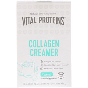 Vital Proteins, Collagen Creamer Coconut Stick Pack Box, 14 pks - 850502008970 | Hilife Vitamins