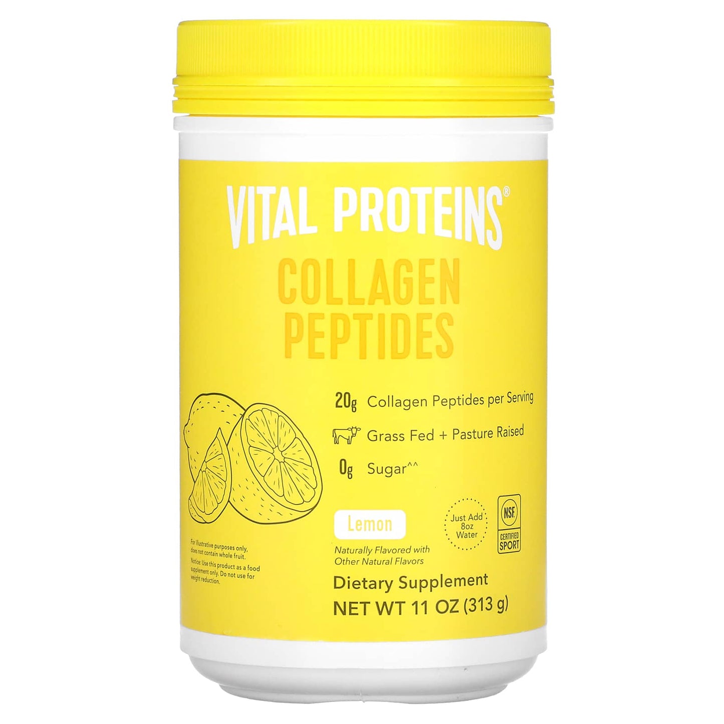 Vital Proteins, Collagen Peptides, Lemon, 11 oz UPC 810089954305 | HiLife Vitamins